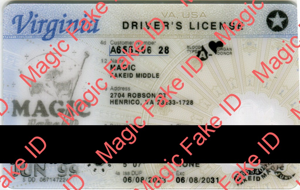 Virginia Driver License Polycarbonate 2023 - Magic Fake IDs
